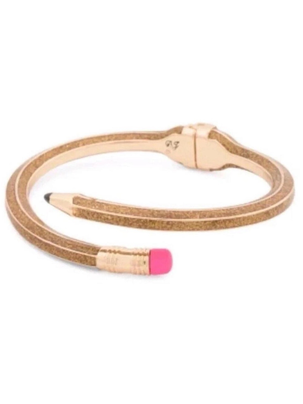 Betsey Johnson Gold Glitter Hinge Pencil Wrap Bracelet